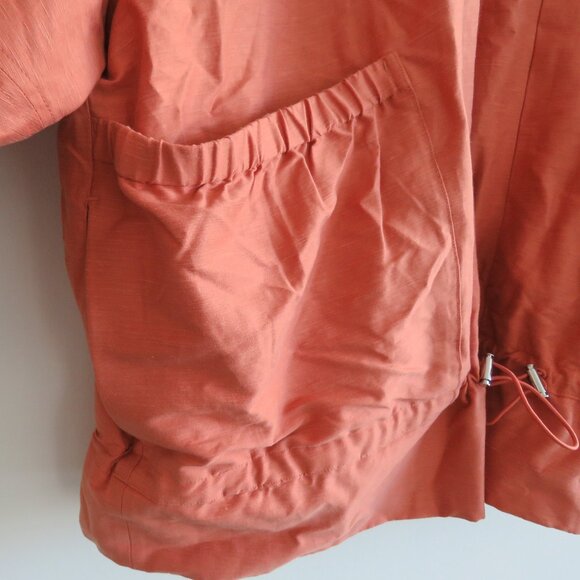 ATHLETA X ALICIA KEYS Enlighten Up Linen Bomber Jacket in Clay Orange - Size 2X - Picture 8 of 15